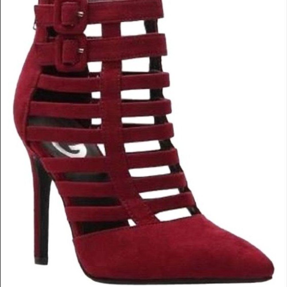 Guess G Cage Stilettos. Women's Size 8. Color: Burgundy Suede